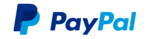 PayPal-Logo in Blau und Weiß, repräsentiert den Zahlungsanbieter PayPal.